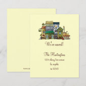 Whimsical Home Moving Announement Aankondiging (Voorkant / Achterkant)