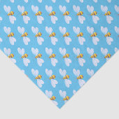 Whimsical hommel blauw wit tissuepapier (Detail)