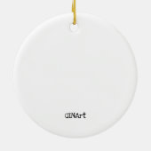 Whimsical-hond op Ice-Schaatsen Keramisch Ornament (Achterkant)