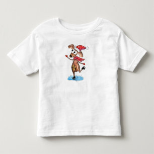 Whimsical-hond op Ice-Schaatsen Kinder Shirts