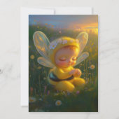 Whimsical Honey Bee Baby in een zonovergoten Kaart (Voorkant)