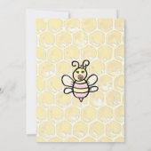 Whimsical Honey Bee Girl's Baby shower Kaart (Achterkant)