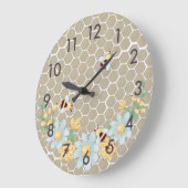 Whimsical Honey Bee Grote Klok (Hoek)
