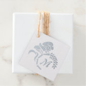 Whimsical Hooded Grasshopper Monogram Bedankjes Labels (Met doos)
