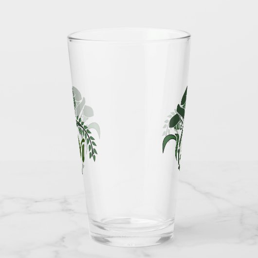 Whimsical Hooded Grasshopper Monogram Glas (Rechts)