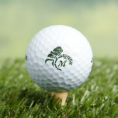 Whimsical Hooded Grasshopper Monogram Golfballen (Insitu Shirt)
