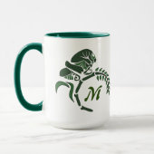 Whimsical Hooded Grasshopper Monogram Mok (Links)