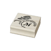 Whimsical Hooded Grasshopper Monogram Rubberstempel (Stempel)