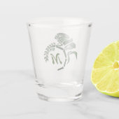 Whimsical Hooded Grasshopper Monogram Shot Glas (Achterkant)