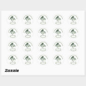 Whimsical Hooded Grasshopper Monogram Sleutelhange Ronde Sticker (Vel)