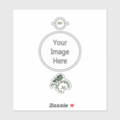 Whimsical Hooded Grasshopper Monogram Sticker (Vel)