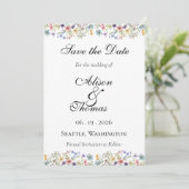 Whimsical Hooglandse Weide Huwelijk Save The Date (Staand voorkant)
