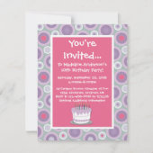 Whimsical Hoops Birthday Party Invitation Kaart (Voorkant)