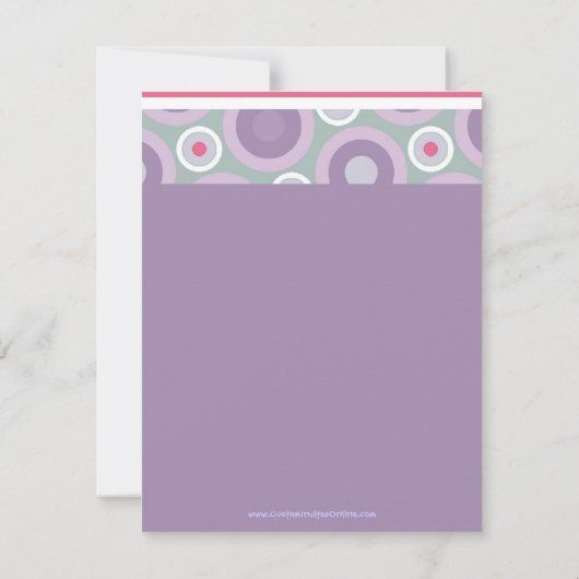 Whimsical Hoops Birthday Party Invitation Kaart (Achterkant)