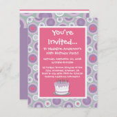 Whimsical Hoops Birthday Party Invitation Kaart (Voorkant / Achterkant)