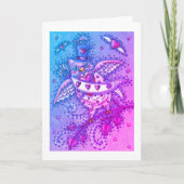 WHIMSICAL HOOTS N' HEARTS CUPID OWL VALENTIJN FEESTDAGEN KAART (Voorkant)