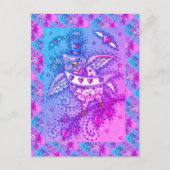 WHIMSICAL HOOTS N' HEARTS CUPID OWL VALENTIJN FEESTDAGENKAART (Voorkant)