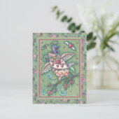 WHIMSICAL HOOTS N' HEARTS CUPID OWL VALENTIJN FEESTDAGENKAART (Staand voorkant)