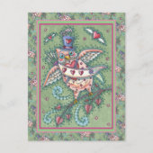 WHIMSICAL HOOTS N' HEARTS CUPID OWL VALENTIJN FEESTDAGENKAART (Voorkant)