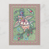 WHIMSICAL HOOTS N' HEARTS CUPID OWL VALENTIJN FEESTDAGENKAART (Voorkant)