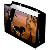 Whimsical Horse Gift Bag Groot Cadeauzakje (Achterkant Gekanteld)