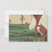 Whimsical Horse Ranch Lodge Destination Wedding Kaart (Achterkant)