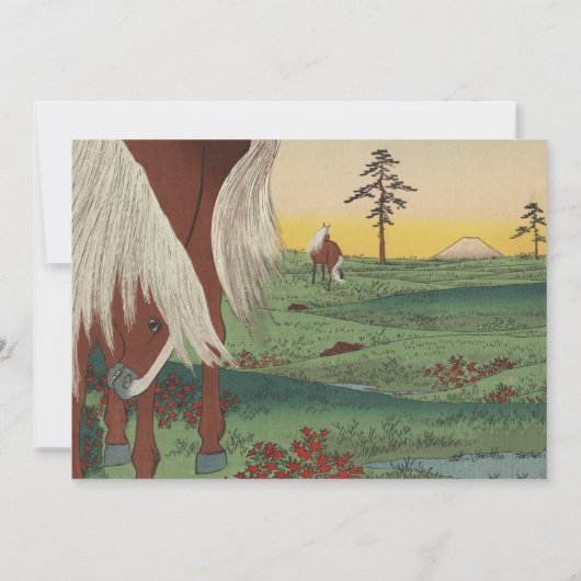 Whimsical Horse Wedding Invitations Kaart (Achterkant)