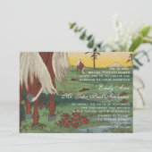 Whimsical Horse Wedding Invitations Kaart (Staand voorkant)