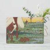 Whimsical Horse Wedding Invitations Kaart (Staand voorkant)