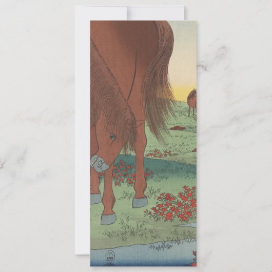 Whimsical Horse Wedding Invitations Kaart (Achterkant)