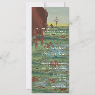 Whimsical Horse Wedding Invitations Kaart