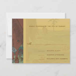 Whimsical Horse Wedding Response Kaart