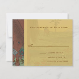 Whimsical Horse Wedding Response Kaart