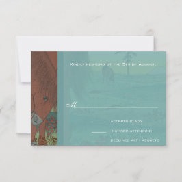 Whimsical Horse Wedding Response Kaart