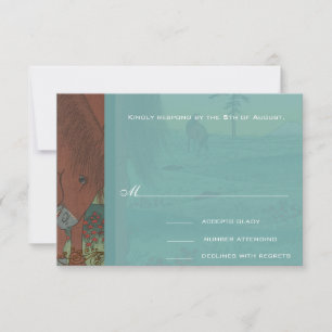 Whimsical Horse Wedding Response Kaart