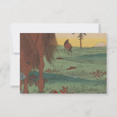 Whimsical Horse Wedding Response Kaart (Achterkant)