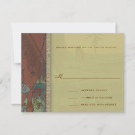 Whimsical Horse Wedding Response Kaart