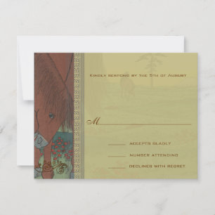 Whimsical Horse Wedding Response Kaart