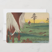 Whimsical Horse Wedding RSVP Kaart (Achterkant)
