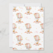 Whimsical Hot Air Ballon Cute Animals Baby shower Bedankkaart (Achterkant)