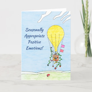 Whimsical Hot Air Ballon Holiday Kaart