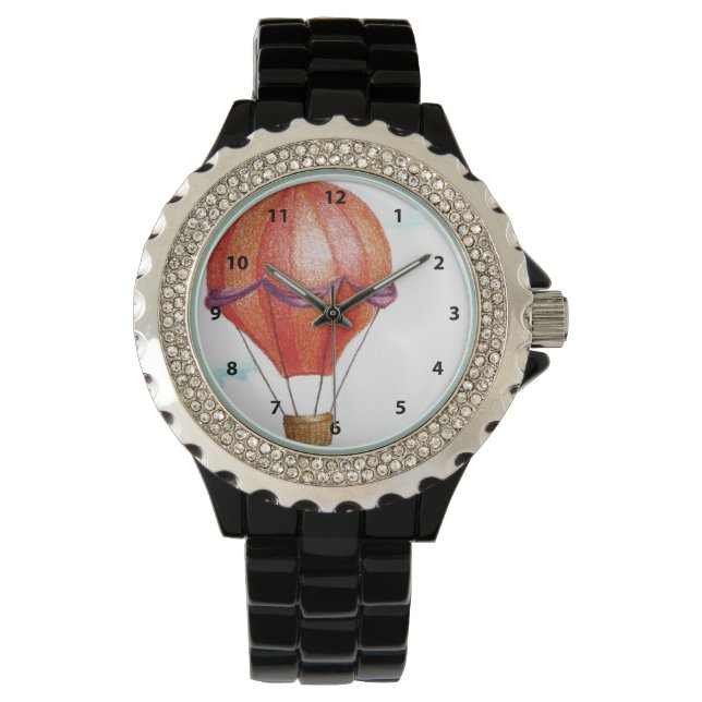 Whimsical  Hot Air Ballon Horloge (Voorkant)