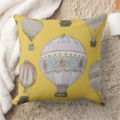 Whimsical Hot Air Ballon - keizer Yellow Kussen (Deken)