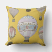 Whimsical Hot Air Ballon - keizer Yellow Kussen (Voorkant)