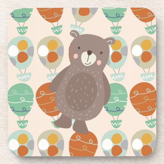 Whimsical Hot Air-ballonnen Bier Onderzetter (Voorkant)