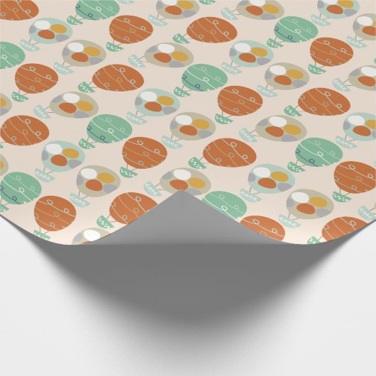 Whimsical Hot Air-ballonnen Cadeaupapier (Hoek)