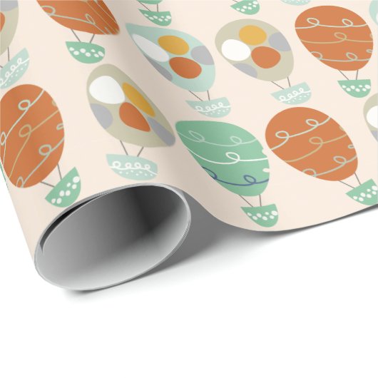 Whimsical Hot Air-ballonnen Cadeaupapier (Rol Hoek)