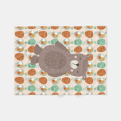 Whimsical Hot Air-ballonnen Fleece Deken (Voorkant (Horizontaal))