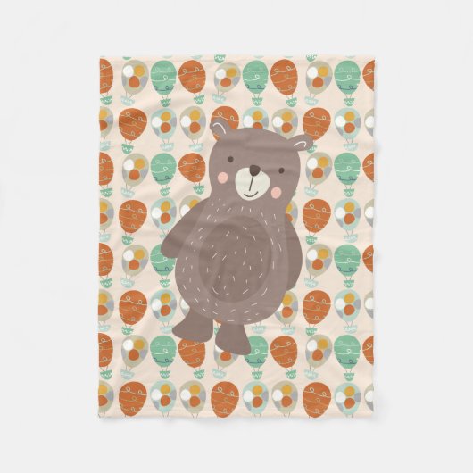 Whimsical Hot Air-ballonnen Fleece Deken (Voorkant)