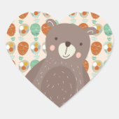 Whimsical Hot Air-ballonnen Hart Sticker (Voorkant)